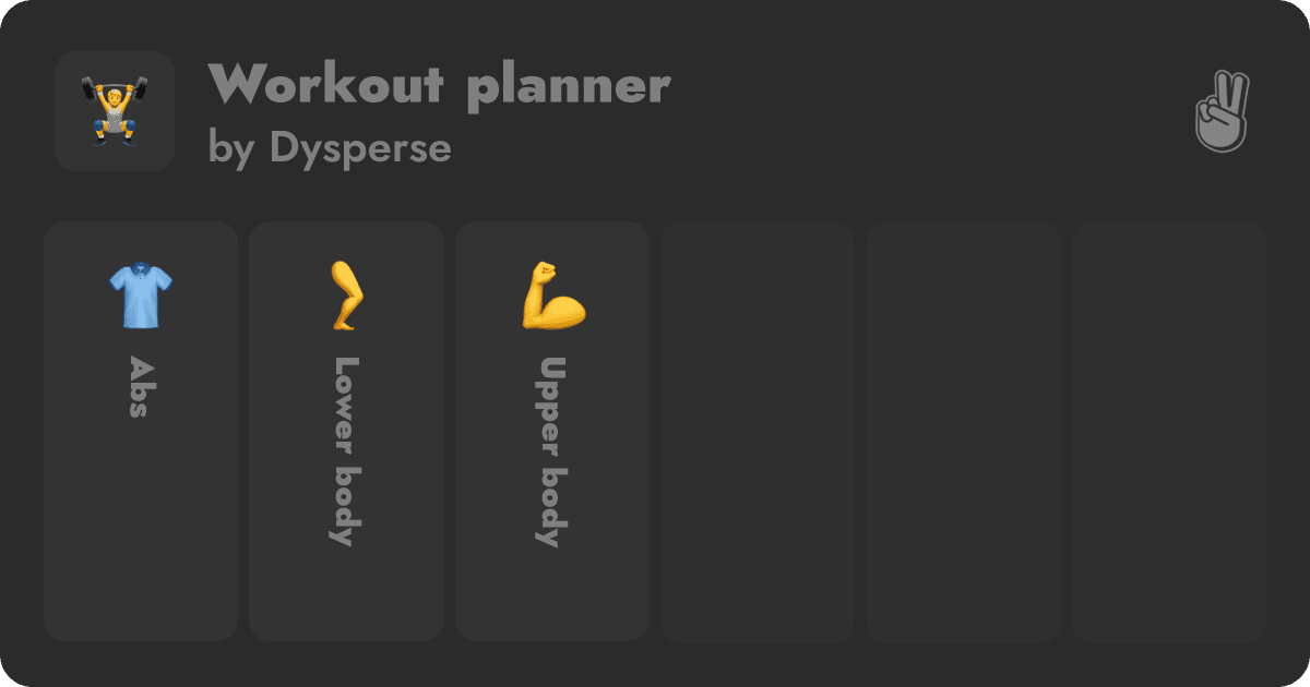 Preview of Workout planner