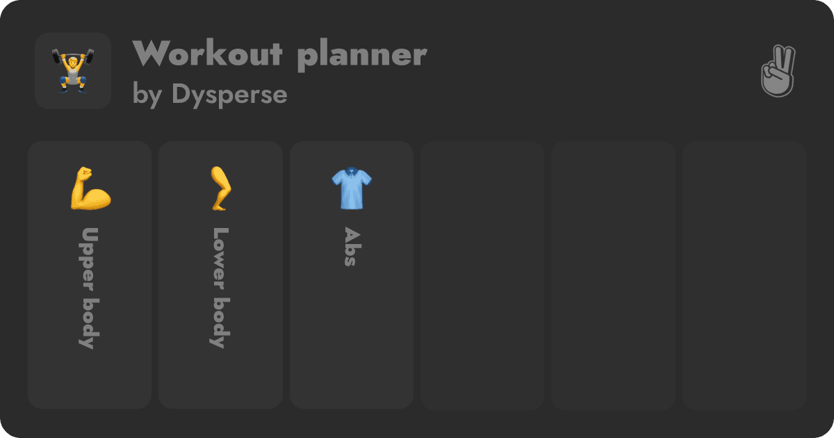 Preview of Workout planner