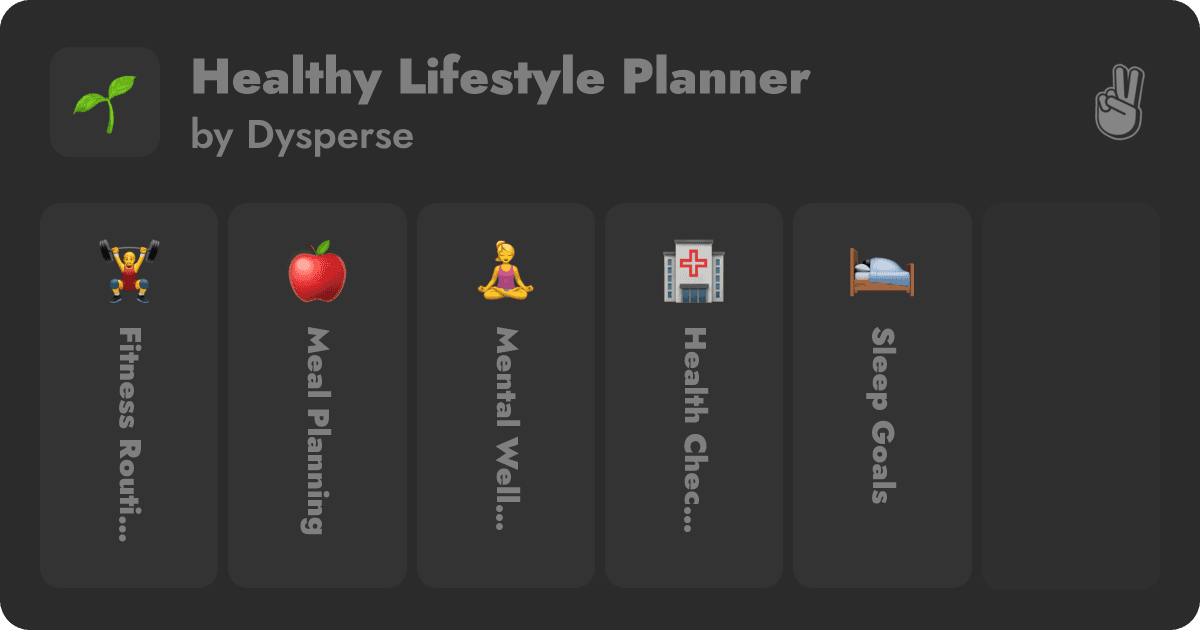 Preview of Healthy Lifestyle Planner